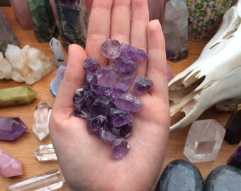 Raw Purple Amethyst Crystal Chunk Bundle