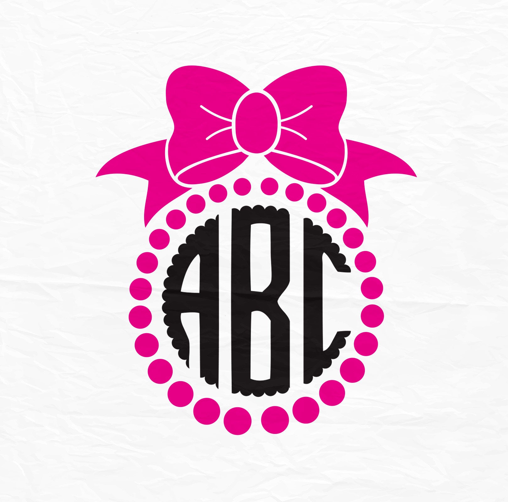 Download Bow Monogram Svg Bow Svg Monogram Frame Svg Silhouette Cut