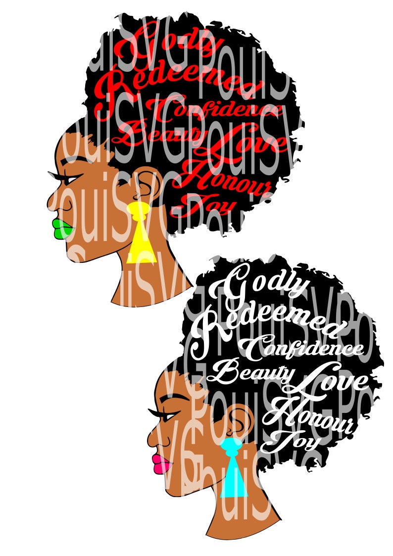 Download Afro svgAfro lady svgFroSilhouette Cameo cutting file cut