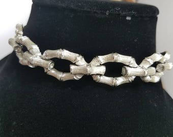 Stunning Lisner Silver Tone Link Style Necklace