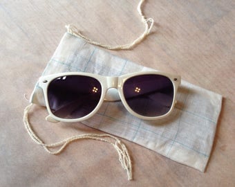 Natural Linen Sunglasses Case