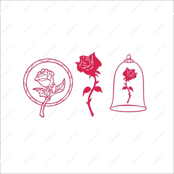 Rose SVG beauty and the beast svg bundle Svg Dxf Eps Png Ai