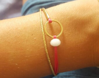 Bracelet fine gold and gold details