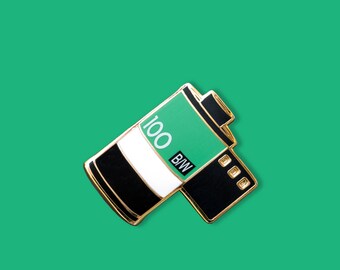 Film Roll Enamel Pin - Fuji Black & White