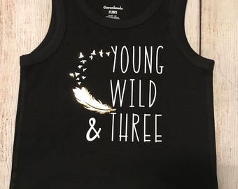 three year birthday shirt