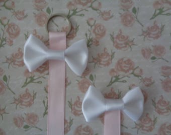 Baby Pink and White Bow Display | Bow Hanger | Hair Bow Display | Hair Bow Tidy | Hair Bow Holder