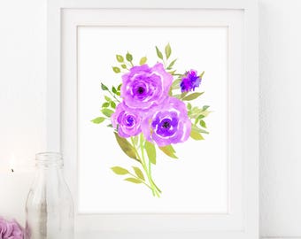 Purple Flower Wall Art purple wall art | etsy Purple Flower Wall Art purple wall art | etsy