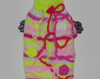 dog clothes, chihuahua, dog sweater hand knitted