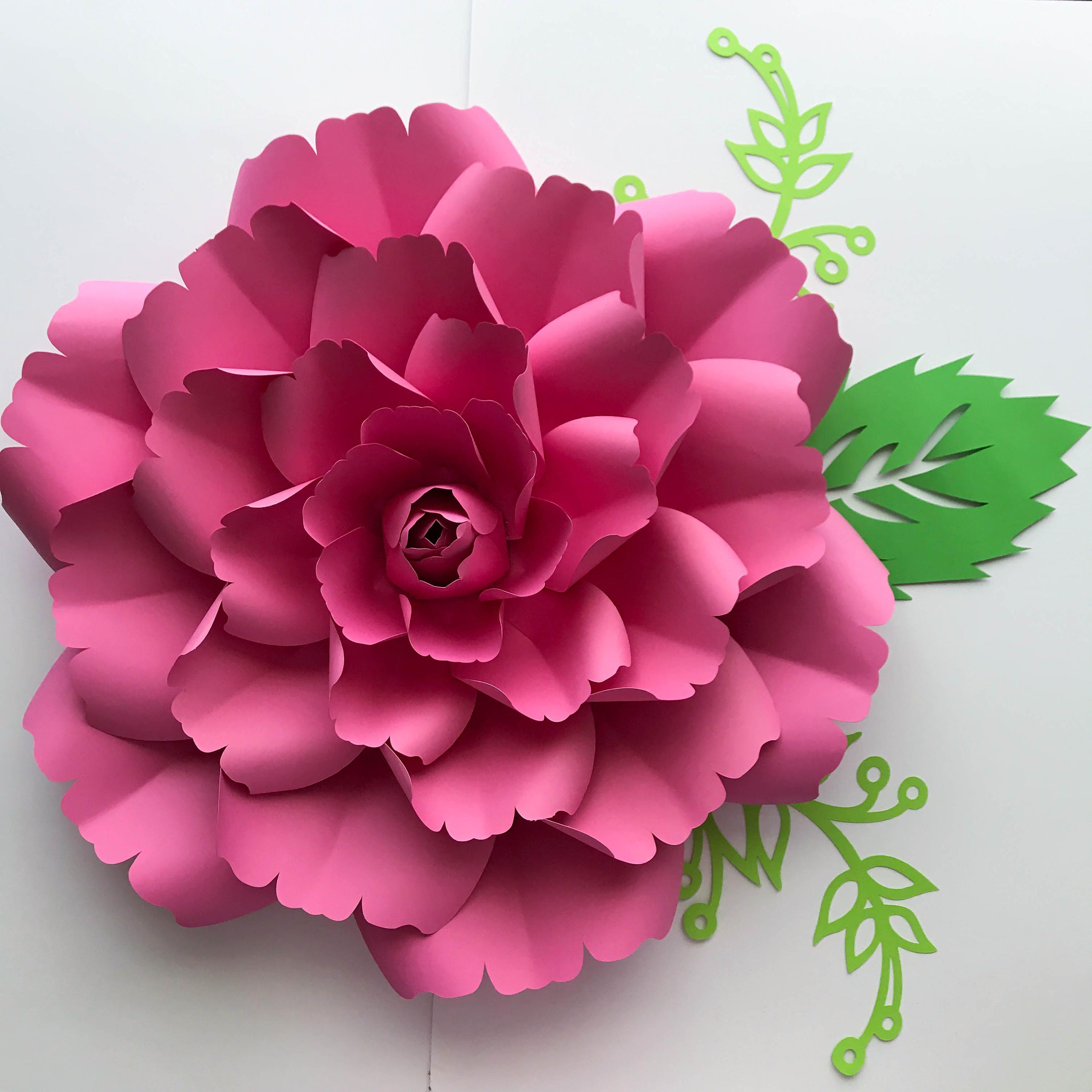 SVG Petal 137 Paper Flower template with Center Digital