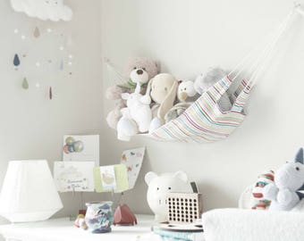 CUSTOM Baby Nursery Decor, Baby Room Decor, Stuffed Animals Hammock, Soft Toy Storage, Handmade | FREE SHIPPING (#1.0)
