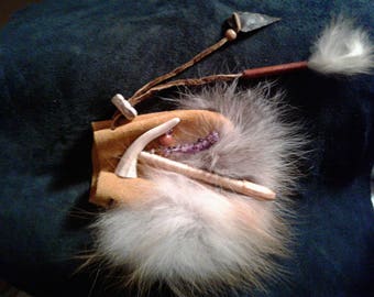 Foxy Pouch w Amethyst Twist Pipe