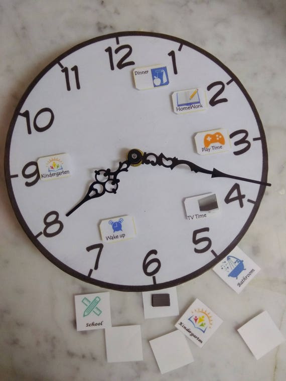 Kid Timetable Clock Printable
