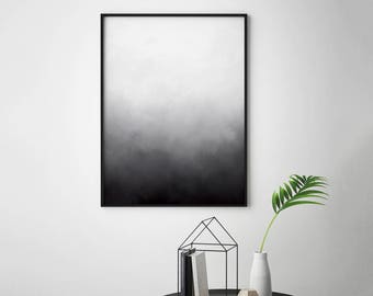 Grey White Abstract Print, Grey White Abstract Art, Grey Minimalist Print, Modern Black and White Printable Wall Art Gray and White Wall Art