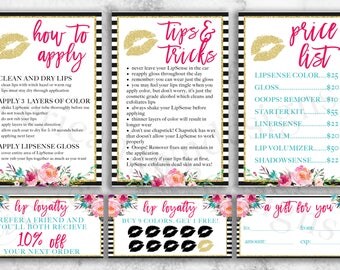 LipSense Bundle // Lipsense Marketing Kit // Lipsense Printables // Sengence Business Cards // LipSense Business Cards //
