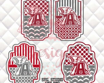 Alabama Crimson Tide SVG, Silhouette studio bundle - 4 design download