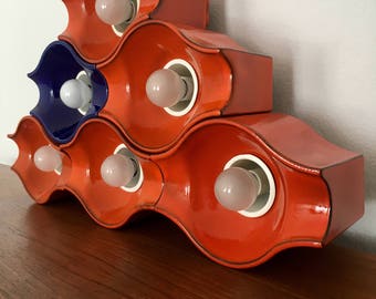 Mid century wall or ceiling lamps | set of 6 | ceramic |