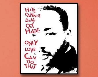 Martin Luther King Jr Art Print, Martin Luther King Jr I Have A Dream, Martin Luther King Jr, Inspiration Wall Art, Inspire Wall Art, MLK Jr