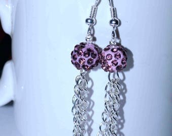 Silver Chain Tassel Earrings