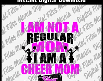 Cheer Mom Svg, Eps, Dxf, and Jpg Silhouette and Cricit Files Digital Download