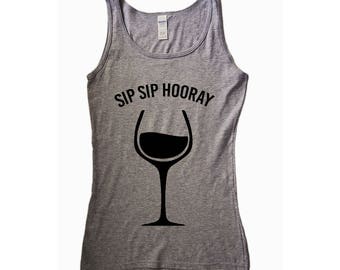 Pop The Bubbly I'm Getting a Hubby, Sip Sip Hooray Tank Top. Bachelorette Party Shirts, Wedding Bride Tank Tops, Ring, Bachelorette Tees