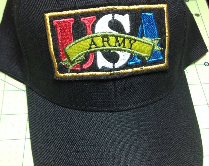 Support the Military Embroidered Patches - Army - Navy - Air Force - Marines 2X4 inch Size Add to Hats, Shirts, Jackets or Quilts