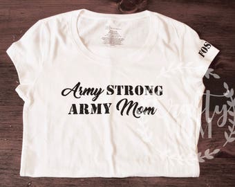 Army Mom Shirt Army Mom Army Strong with Soldier Name