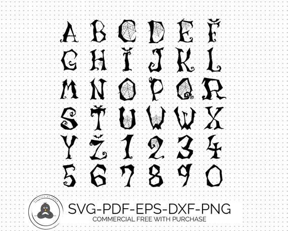 Download Halloween Font SVG Fonts Monogram Fonts, Monogram Font SVG ...