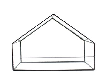 Glass Terrarium, Geometric Terrarium, Geometric Glass Box, Glass Display Case, Glass Box, Terrarium, Glass Box Terrarium, Geometric Glass