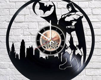 Batman Arkham City Vinyl Record Wall Clock gift idea wall art decor