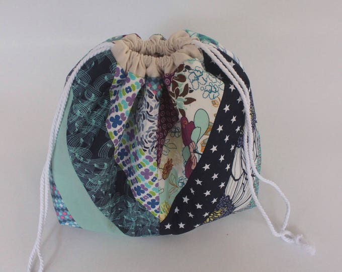 Project Bag for knitters Large drawstring