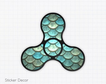 Mermaid, Fidget Spinner Sticker Decal, Fidget Toy, Hand Spinner, Stress Toy