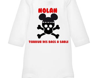 Bodysuit terror of the trays. personalized with name