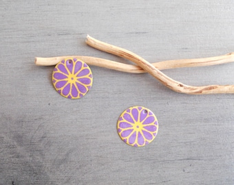 X 2 yellow and lilac sequins