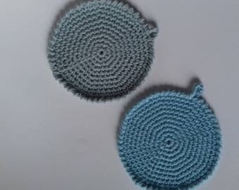 set of sparkling colors crochet 3napperons