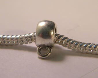 2 bail antique silver metal 11.5 x 8 mm - Pearl European-D02