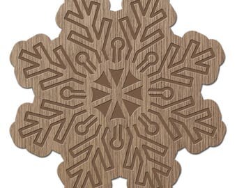 Blue CELESTINE - CRYSTALS - laser cut wood - magnet