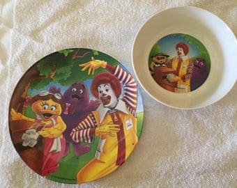 McDonald's plate and bowl
