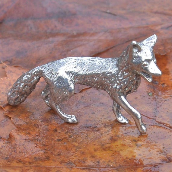 pewter fox figurine