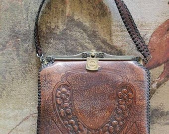 Vintage Tooled Purse from the 1880s All leather