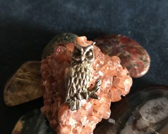 Artist made Owl Sterling Silver Pendant