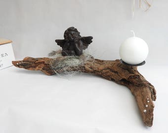 Candle holder Center table * Angel and Driftwood * country chic style