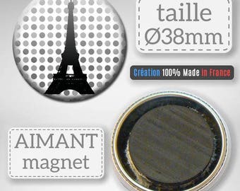 Paris France Eiffel Tower Capital gift 38 mm Badge magnet magnet