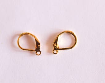 earring sleeper set of 10 gold metal