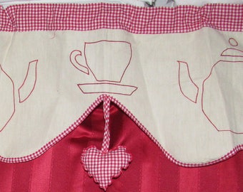 Curtain, valance, window top, coffee or tea