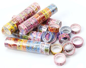 Set of 25 rolls of masking tape (2.5 m * 1.5 cm)