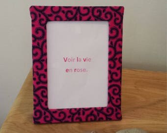 Cadre photo tissu wax