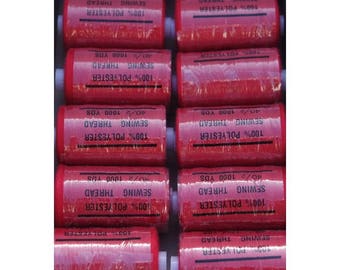 wire red polyester 1000 yards