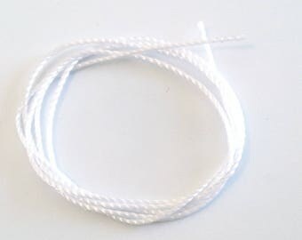 X 4M CORD 0.8 MM WHITE NYLON THREAD