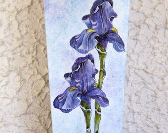 Vase en bois "Les Iris"
