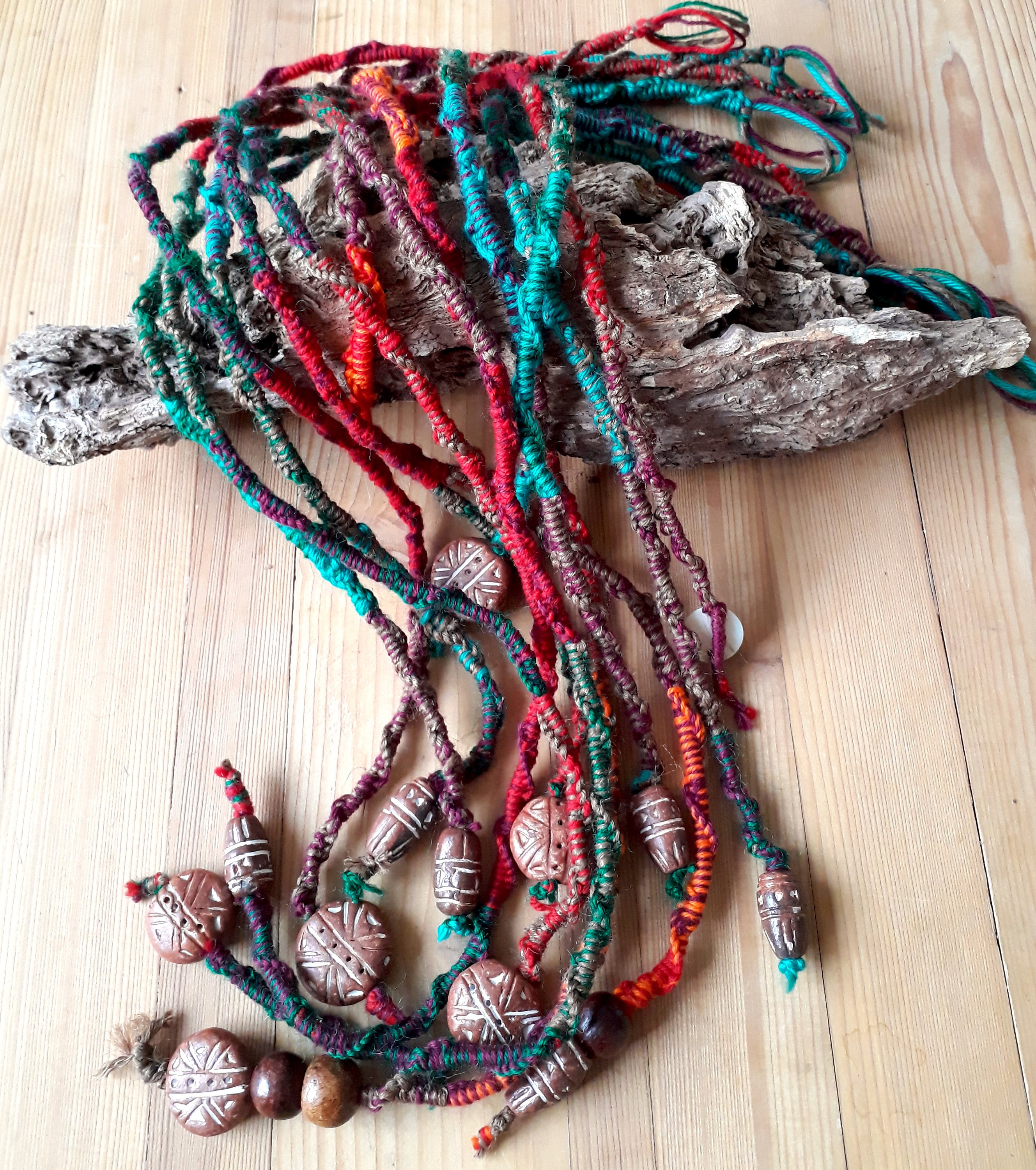 Dreadlock wrap hair extension Hairwrap Bohemian dreadwrap Boho